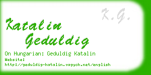 katalin geduldig business card